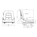 PS12 drivers seat suitable for loader, tractor lawn...