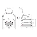 Tractor Loader Forklift Driver seat Basic Eco Plus
