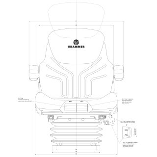 Grammer Maximo Comfort Plus Stoff Fahrersitz CNH Neue Baureihe