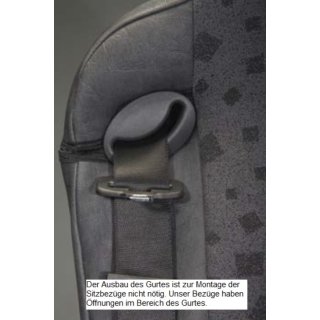 Gorilla Schonbezug Stoff für Fiat Scudo Kombi Rücksitz klappbar