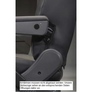 Gorilla Schonbezug Kunstleder für Ford Custom Kastenwagen Beifahrerbank mit ausklappbarem Tablett