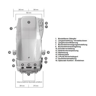 Grammer Roadtiger Standard links DAF XF CF (Euro6) LKW Fahrersitz