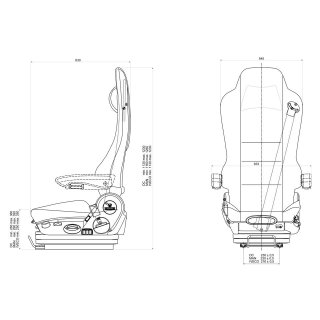 Grammer Kingman Comfort Iveco/Scania Fahrersitz
