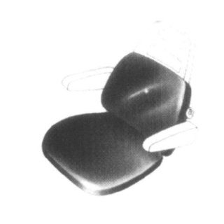 Sitzbezug Rückenteil KAB T-Serie PVC schwarz