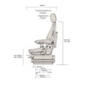 Grammer MSG 97AL/732 12 Volt with 4 point belt driver seat